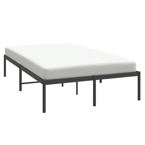 vidaXL Estructura de cama sin colch&oacute;n metal negro 120x200 cm