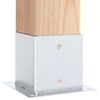 vidaXL Bases para postes cuadradas 4 uds. Plata 141x141 mm