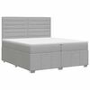 vidaXL Cama box spring con colch&oacute;n Gris Claro 140 x 200 cm Tela