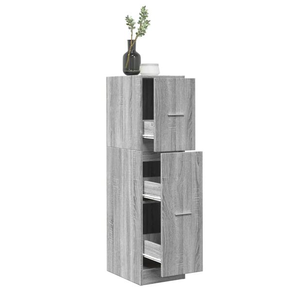 vidaXL Armario botiqu&iacute;n madera ingenier&iacute;a gris hormig&oacute;n 30x41x118 cm