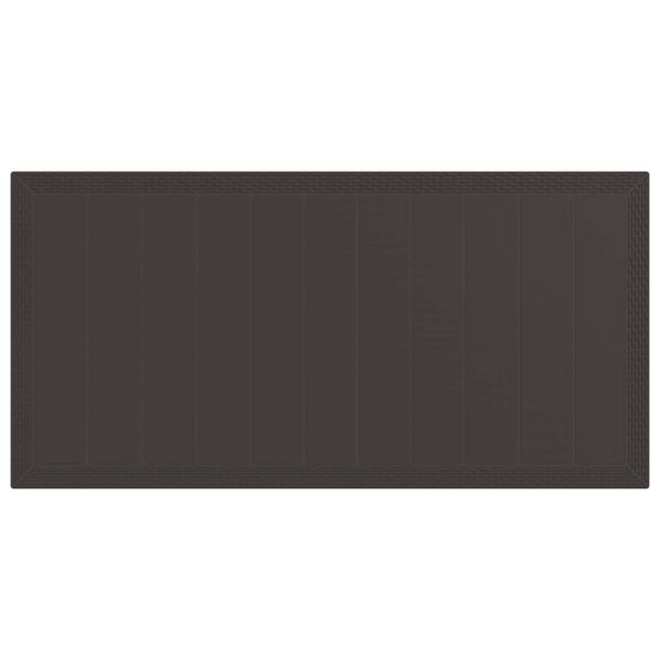 vidaXL Conjunto de Comedor de Jard&iacute;n 7 pcs Marr&oacute;n Polipropileno