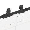 vidaXL Kit de herrajes para puertas correderas acero negro 400 cm