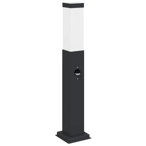 vidaXL Baliza luminosa con sensor de 50 cm, color negro, IP44