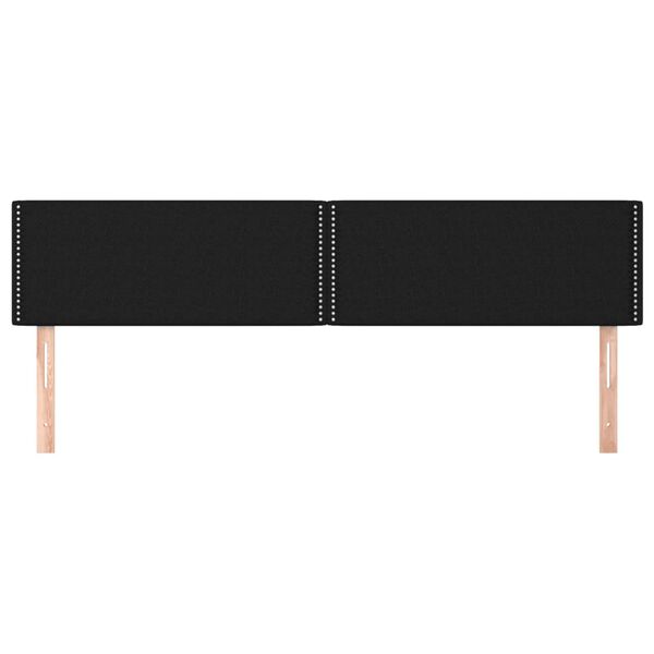 vidaXL Cabeceros 2 unidades de tela negro 100x5x78/88 cm