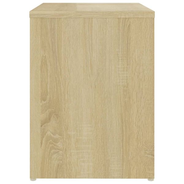 vidaXL Mesita de noche madera contrachapada roble Sonoma 40x30x40 cm