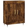 vidaXL Aparador de madera de ingenier&iacute;a roble ahumado 69,5x34x90 cm