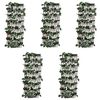 vidaXL Vallas enrejadas de sauce 5 uds hojas artificiales 180x60 cm