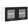 vidaXL Mueble colgante Roble Negro y 80 x 31 x 40 cm