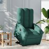vidaXL Sillón reclinable elevable tela verde oscuro