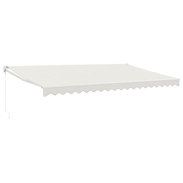 vidaXL Toldo retr&aacute;ctil aluminio y tela color crema 5x3 m