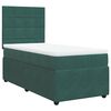vidaXL Cama box spring con colchón terciopelo verde oscuro 80x200 cm