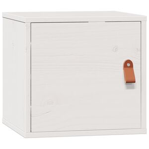 vidaXL Armario de pared de madera maciza de pino blanco 31,5x30x30 cm