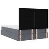 vidaXL Cama con almacenamiento y LED Gris oscuro 140 x 190 cm