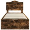 vidaXL Estructura de cama Roble ahumado 75 x 190 cm Madera Ingenieril