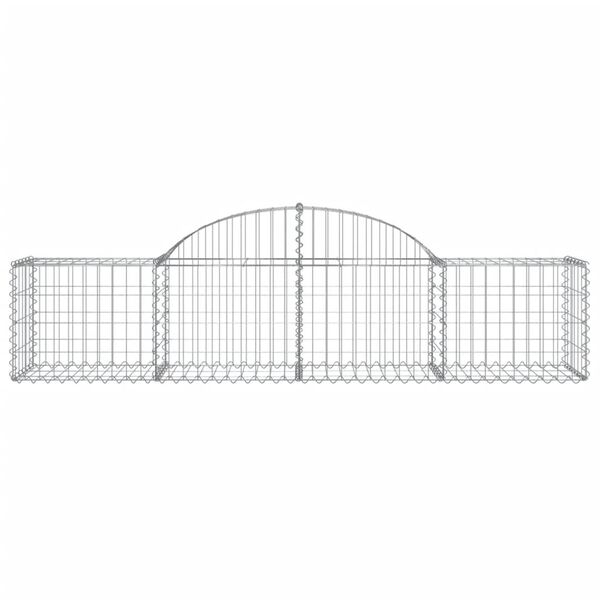 vidaXL Cestas de gaviones 7 uds forma de arco hierro 200x50x40/60 cm