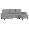 vidaXL Sof&aacute; de 3 plazas con taburete de tela gris claro 180 cm