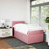 vidaXL Cama box spring con colch&oacute;n terciopelo rosa 90x190 cm
