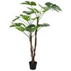 vidaXL Planta Artificial Monstera Verde 70 x 16 x 130 cm Tela y madera