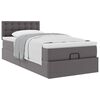 vidaXL Cama otomana colch&oacute;n cuero sint&eacute;tico gris 100x200cm