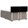 vidaXL Cama box spring con colch&oacute;n tela gris taupe 140x200 cm