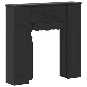 vidaXL Marco de chimenea Negro 93 x 20 x 89 cm Madera de ingenier&iacute;a