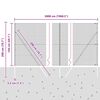 vidaXL Poste de Valla Gris 50 x 1,5 m (malla de 16 x 16 mm)