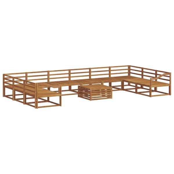 vidaXL Conjunto de sof&aacute;s de exterior 11 pcs Natural