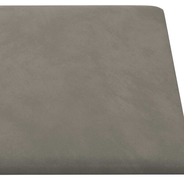 vidaXL Cabecero de Pared 12 pcs Gris Claro 30 x 15 cm Terciopelo