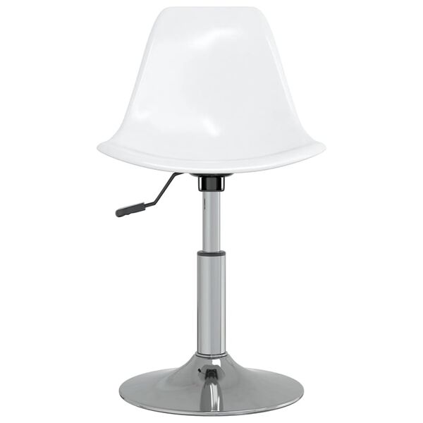 vidaXL Sillas de comedor giratorias 2 unidades PP blanco
