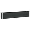 vidaXL Arriate elevado Negro 200 x 30 x 36 cm WPC y Aluminio
