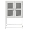 vidaXL Aparador de acero blanco 68x39x107 cm