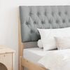 vidaXL Cabecero tapizado Gris Claro 90 cm Madera de pino macizo