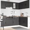 vidaXL Mueble de cocina Lucca negra 11 piezas madera contrachapada