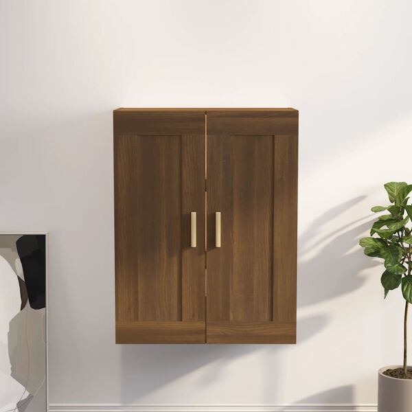vidaXL Armario de pared madera ingenier&iacute;a roble marr&oacute;n 69,5x32,5x90 cm
