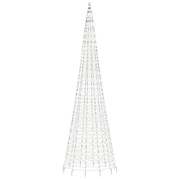 vidaXL &Aacute;rbol de Navidad en asta de bandera 1534 LED blanco fr&iacute;o 500 cm