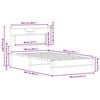 vidaXL Estructura de cama sin colch&oacute;n madera roble Sonoma 100x200 cm