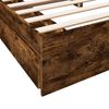vidaXL Cama con cajones madera de ingenier&iacute;a roble ahumado 180x200 cm