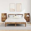 vidaXL Armario de noche montado en la pared 2 pcs Madera Vieja