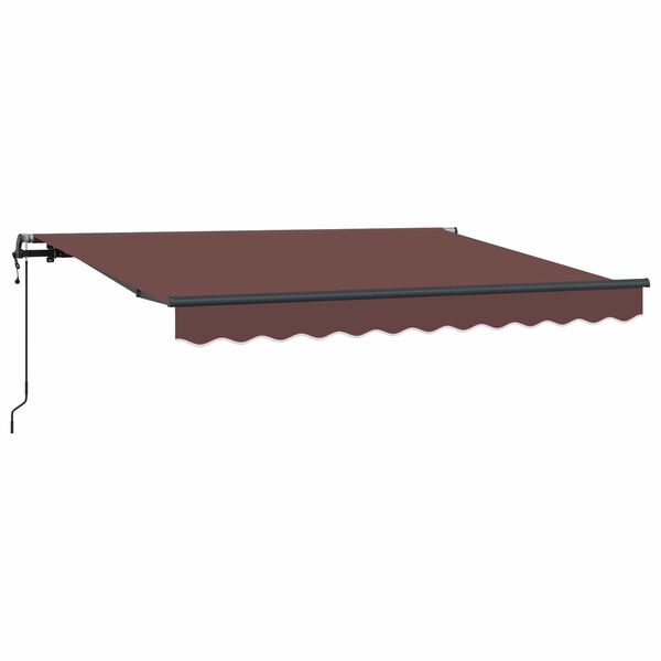 vidaXL Toldo Retr&aacute;ctil Marr&oacute;n 250 x 200 cm tela