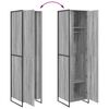 vidaXL Armario 2 pcs Gris Sonoma 50 x 50 x 200 cm Madera contrachapada