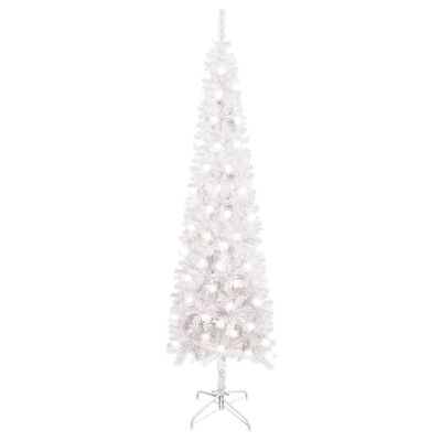 vidaXL Árbol de Navidad estrecho con LED blanco 120 cm