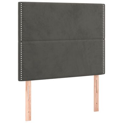 vidaXL Cama box spring con colchón terciopelo gris oscuro 120x200 cm