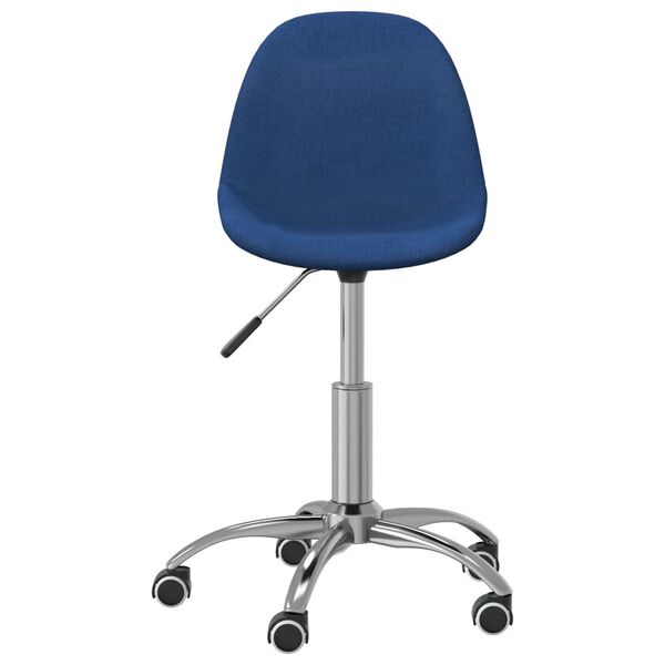 vidaXL Sillas de comedor giratorias 4 unidades tela azul