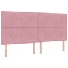 vidaXL Cama tipo Box Spring con colch&oacute;n Rosa 200 x 200 cm Terciopelo
