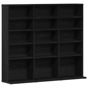 vidaXL Mueble para CD roble negro 100x23x89,5 cm madera ingenier&iacute;a