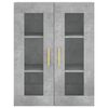 vidaXL Aparador alto madera contrachapada gris hormig&oacute;n 69,5x34x180 cm