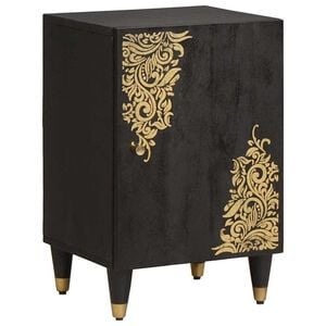 vidaXL Mueble de Cuarto de Ba&ntilde;o con puerta Negro 38 x 33 x 58 cm