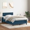 vidaXL Cama box spring con colch&oacute;n terciopelo azul oscuro 120x210 cm
