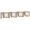 vidaXL Puerta para perros plegable con soportes 8 uds. Roble artisan