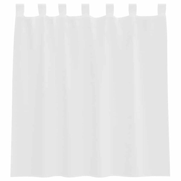 vidaXL Cortinas de gasa con trabillas 2 uds. color blanco 140x140 cm